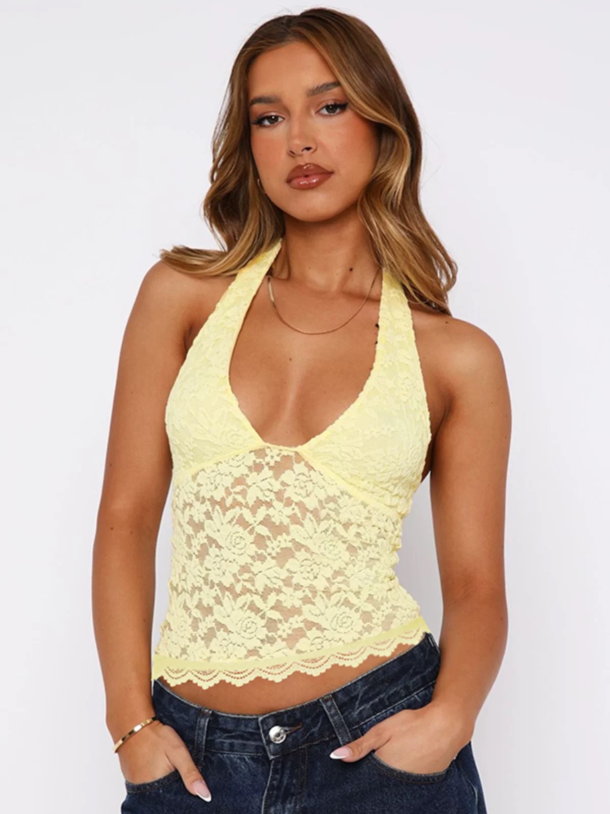 Mona not Lisa lace top CTO216 image