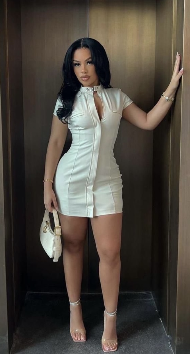 No school today leather dress image