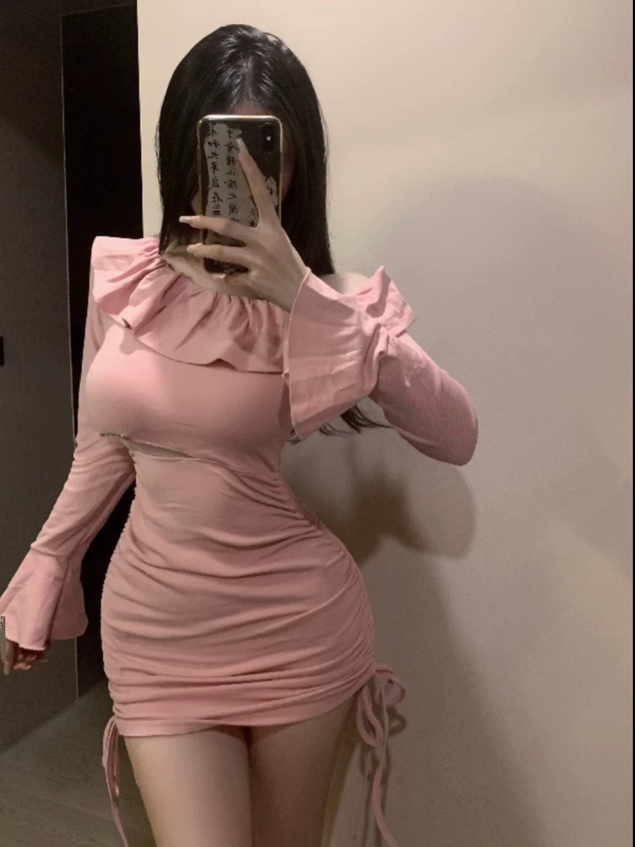 Love me more dress ruched dress CBC372 image