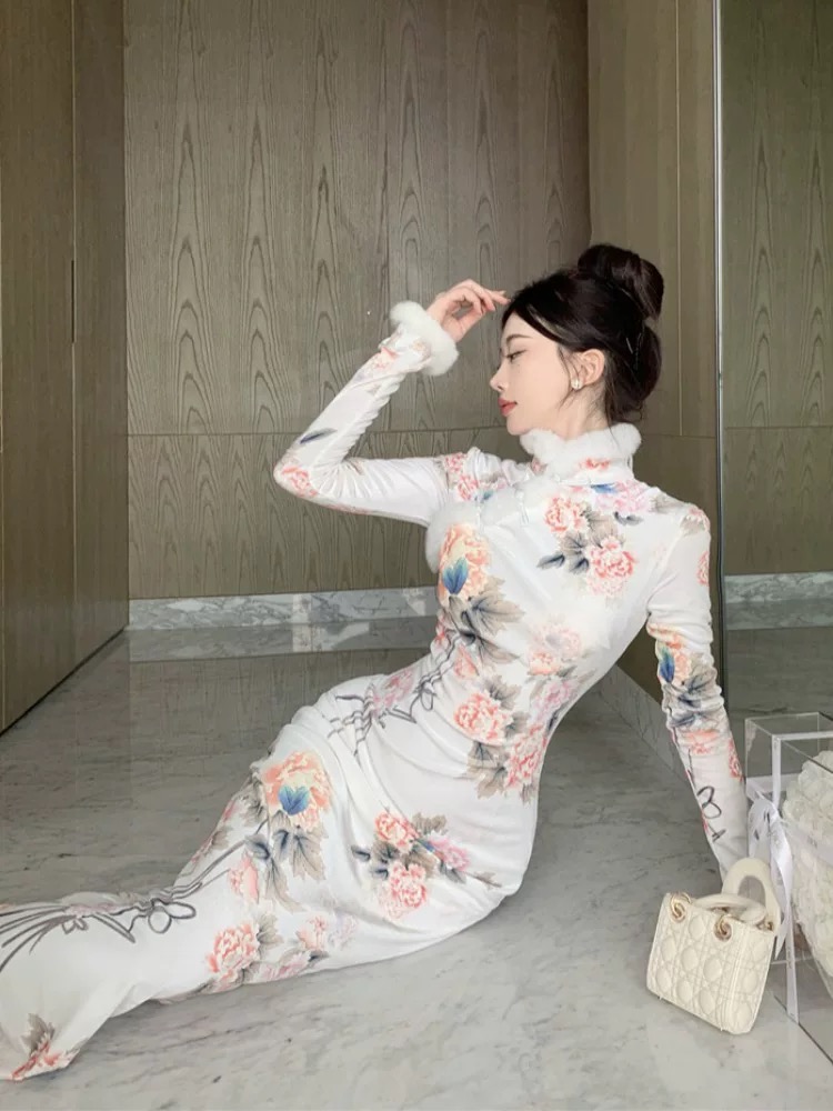 Work of art floral dress CBC383 image