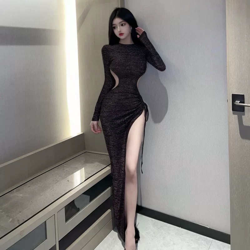 Radiant babe half cut dress CBC456