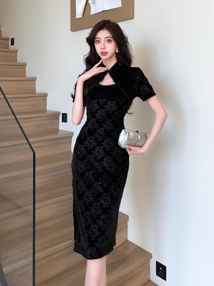 Offset babe qipao dress Q178
