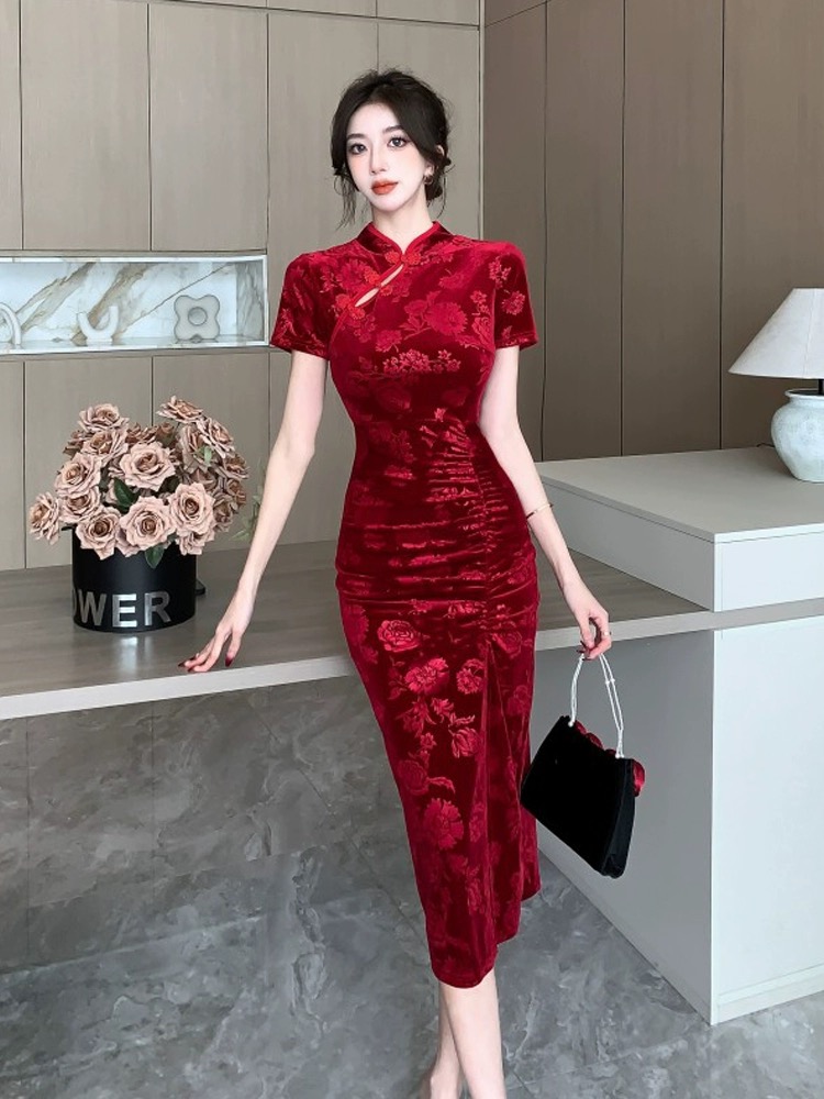 Take me to a place qipao dress Q180