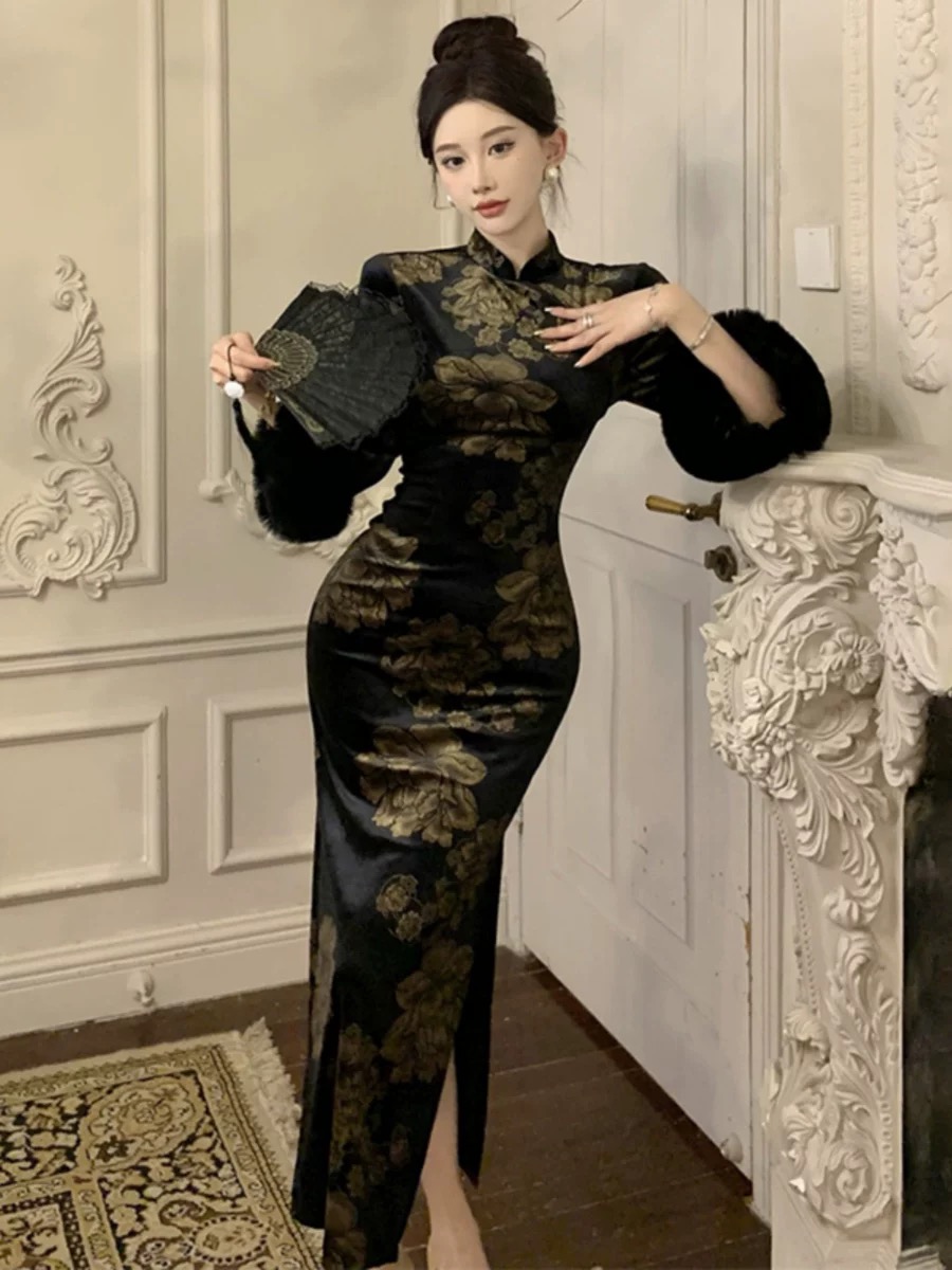 Unforgettable romance qipao dress CBC484 image