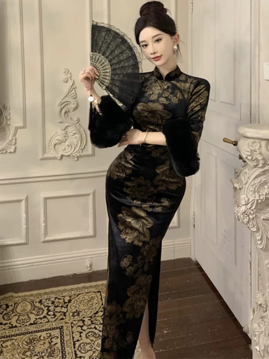 Unforgettable romance qipao dress CBC484 image