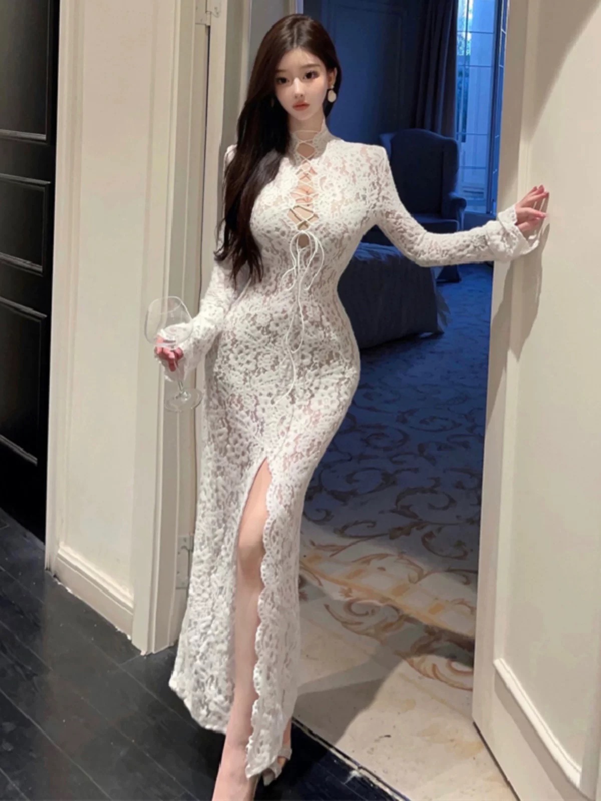 Hooked on the idea of you lace dress CD2155