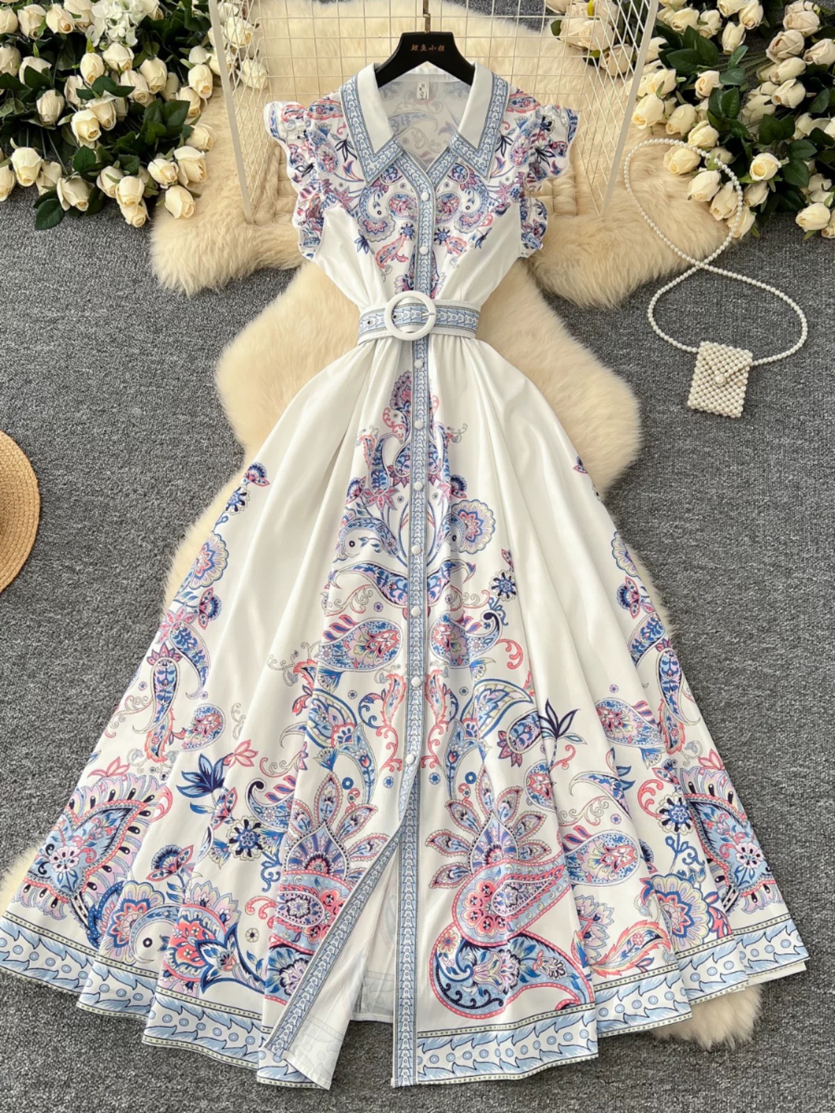 Unforgettable nights print dress ED173 image