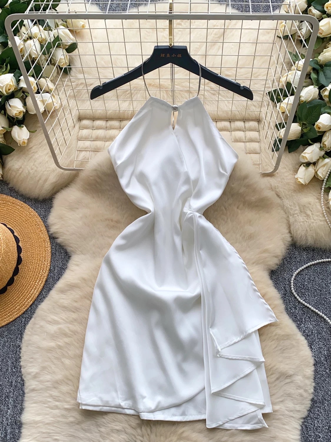 Girls party silk dress FD577 image