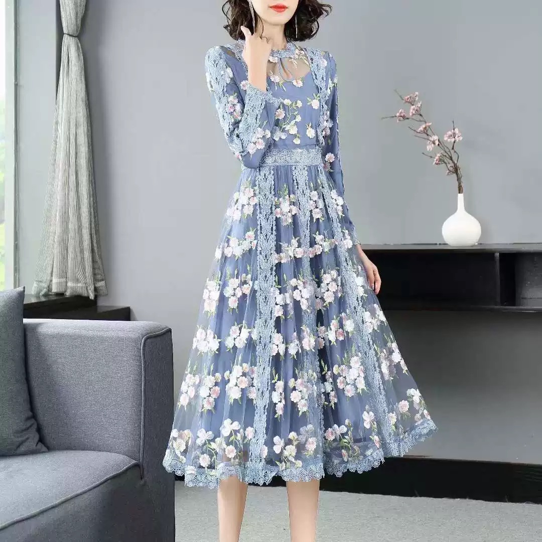 Aunty ada floral dress EVD71 image