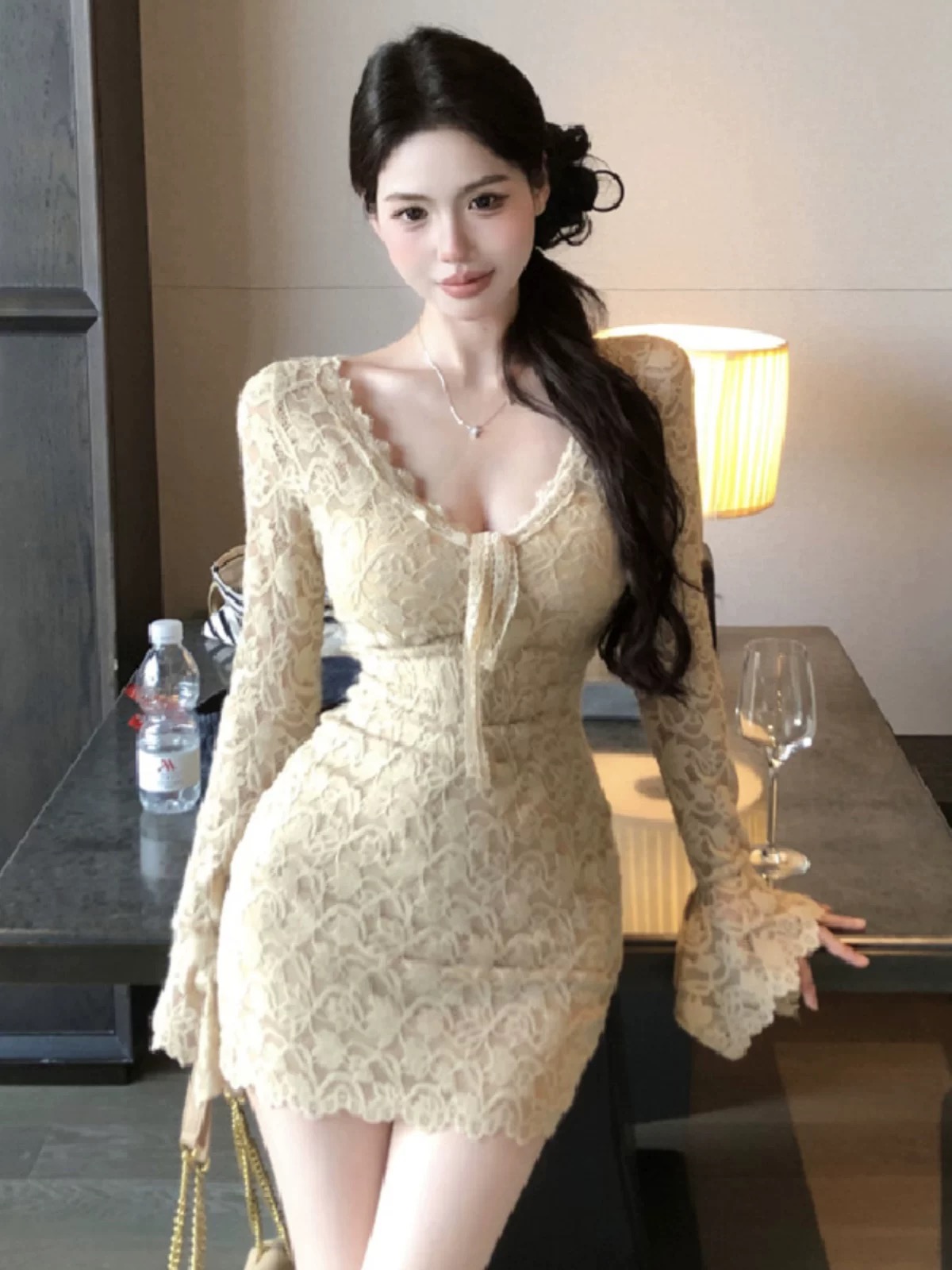 Star gazing lace dress CBC1393 image