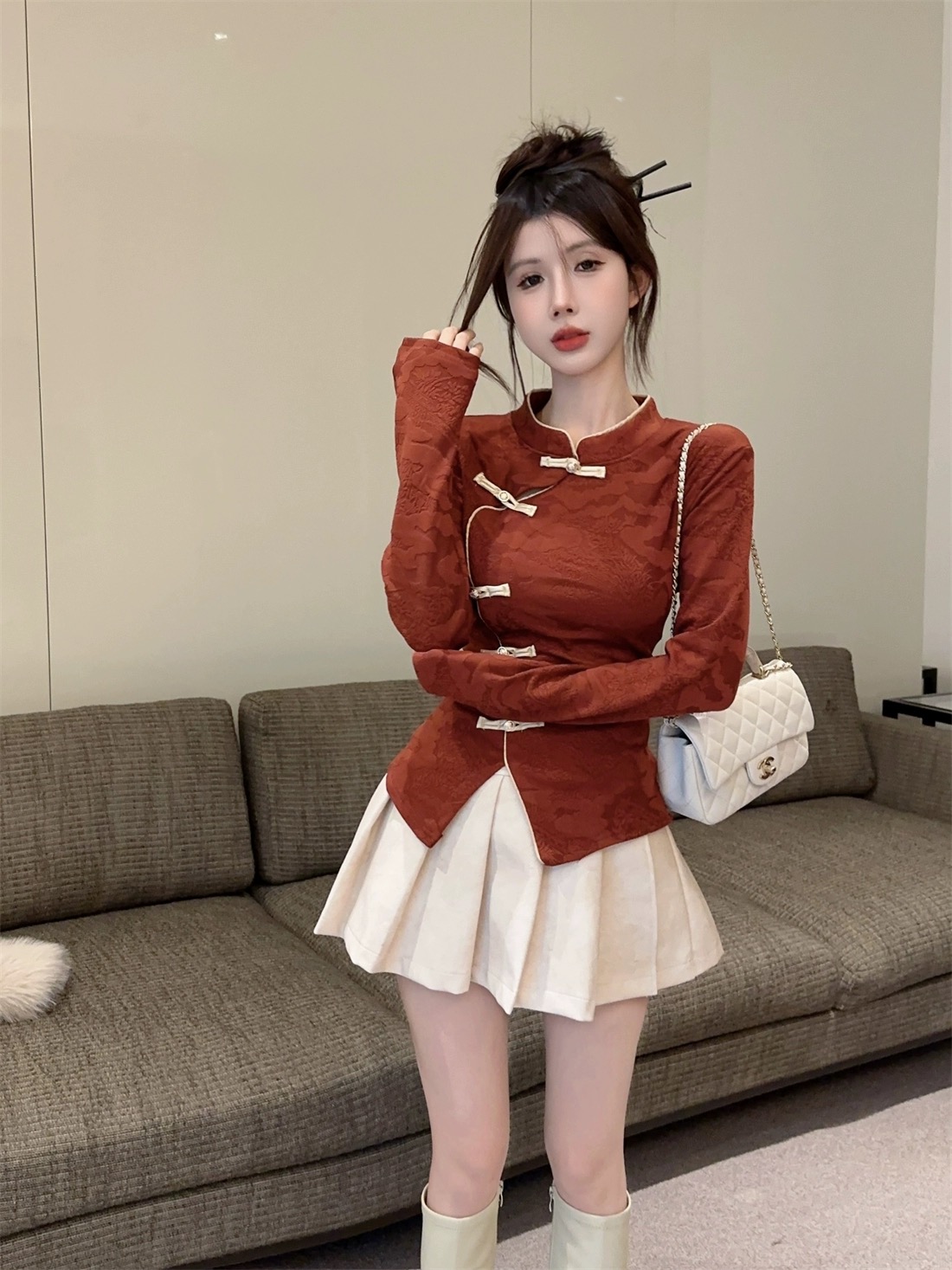 Downtown girl Korean top FTO108