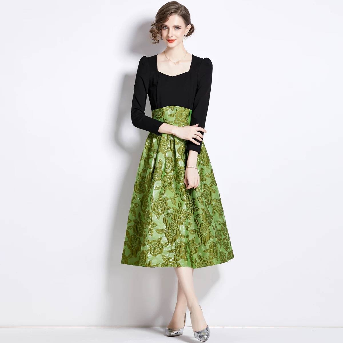 Dazzling babe brocade dress FD388 image