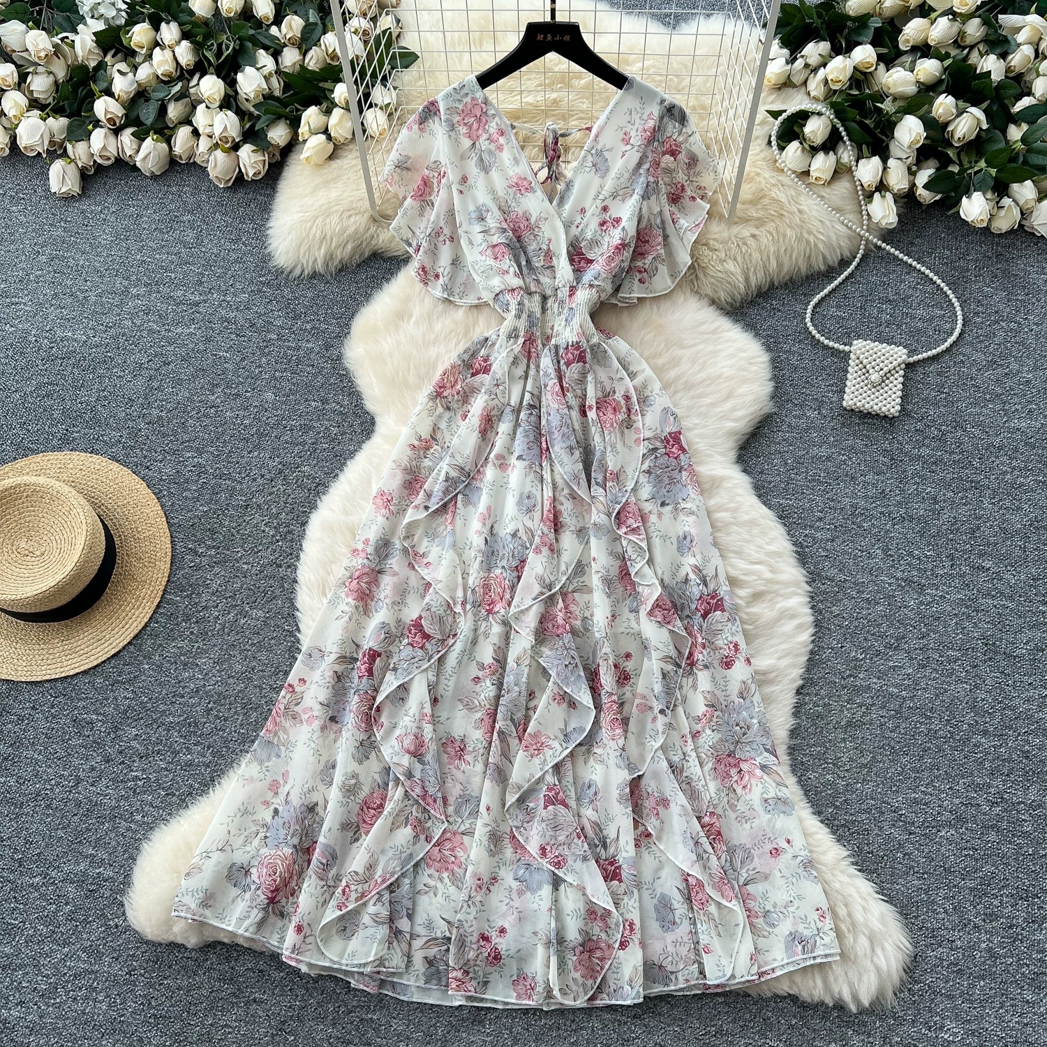 Ariel fireworks print dress CD15 image