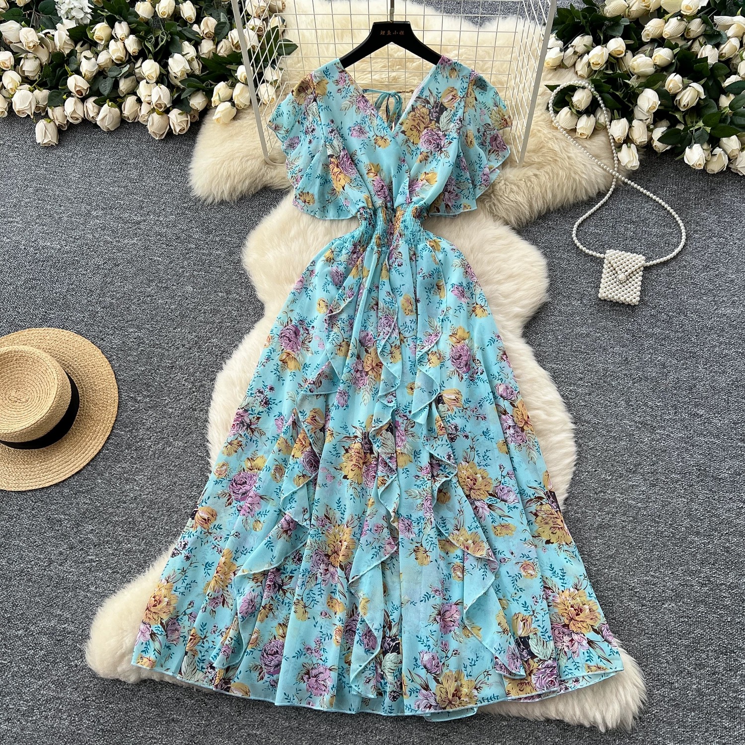 Ariel fireworks print dress CD15 image