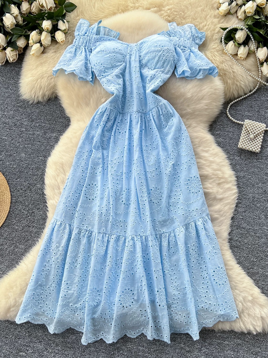 She stay shining lace dress CD153 image