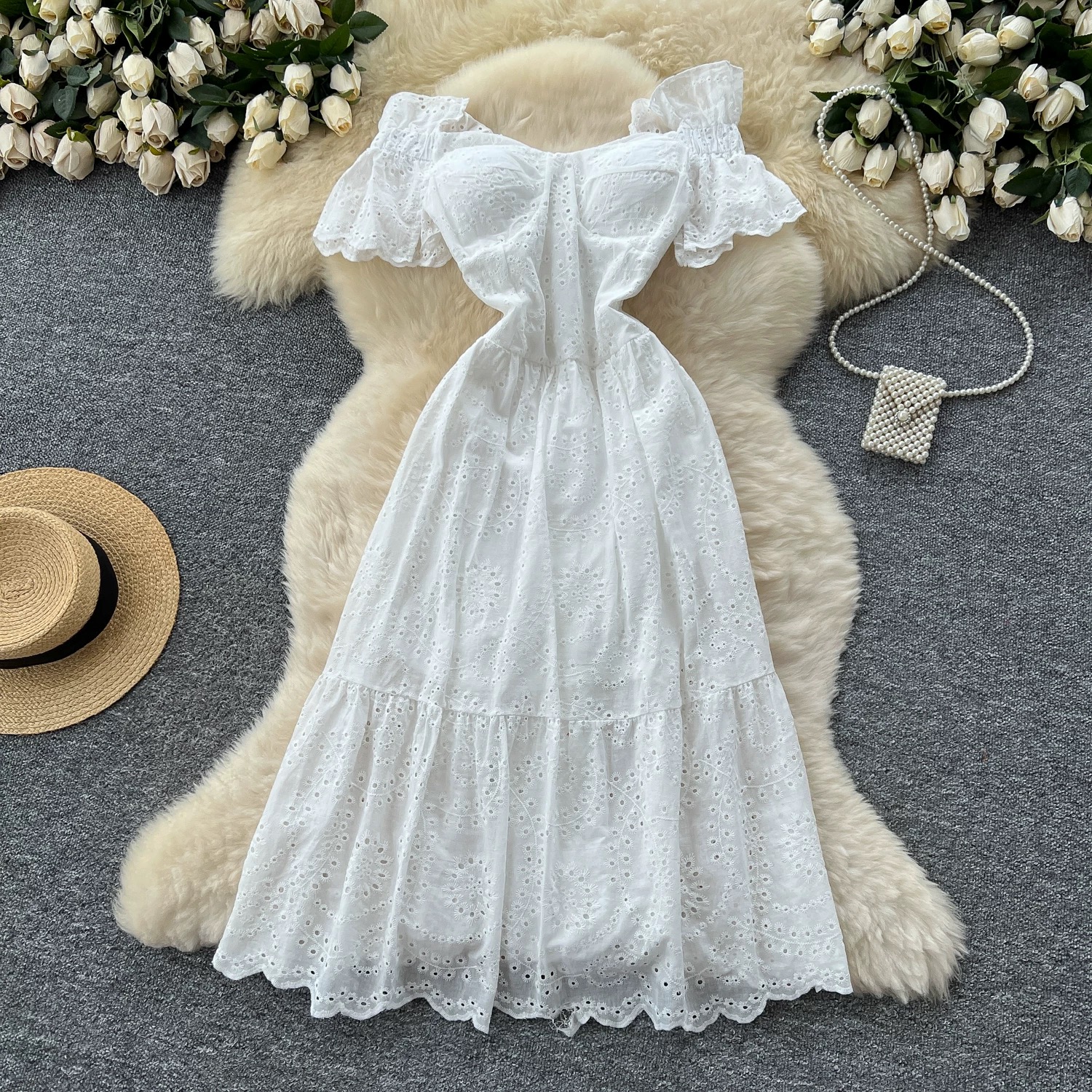 She stay shining lace dress CD153 image