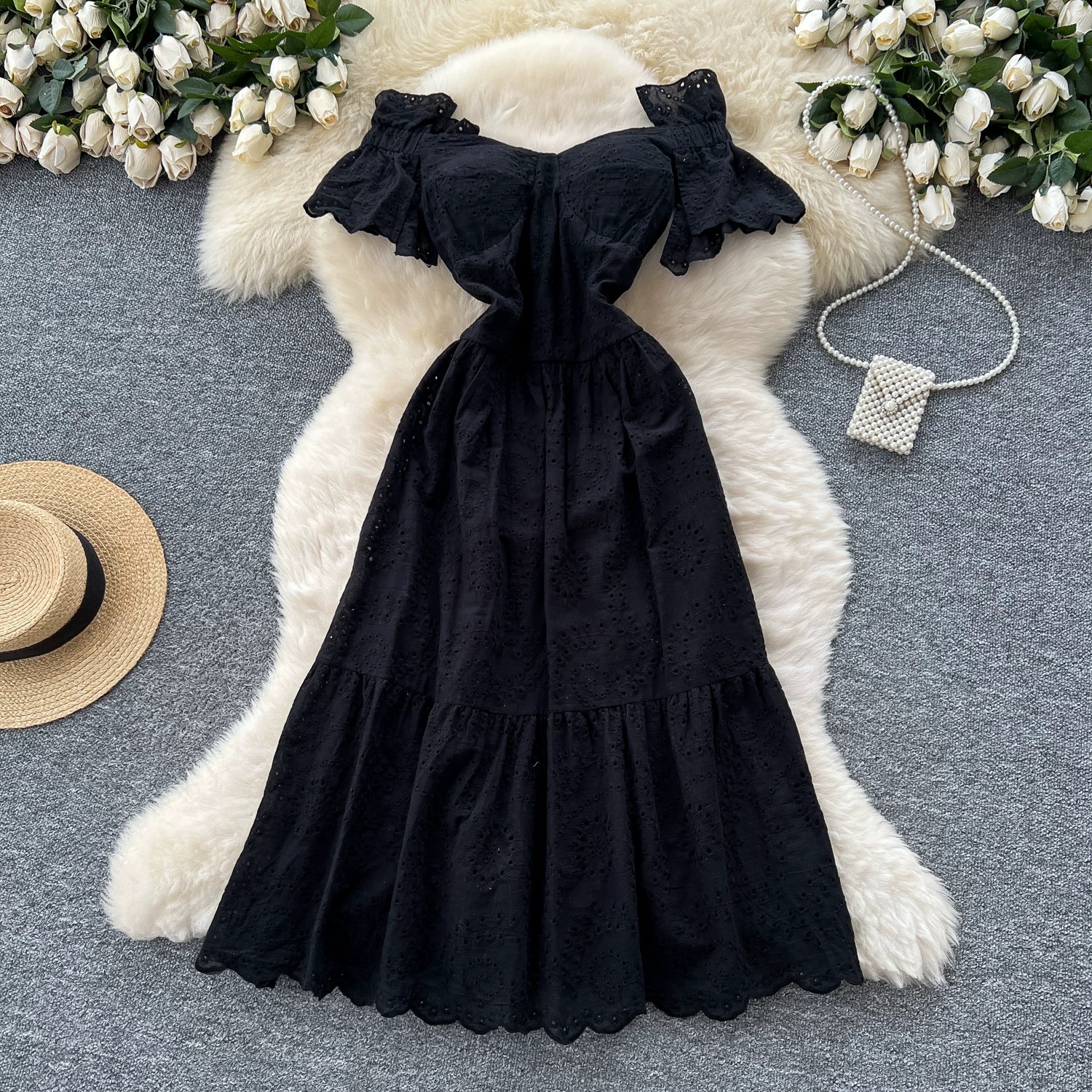 She stay shining lace dress CD153 image