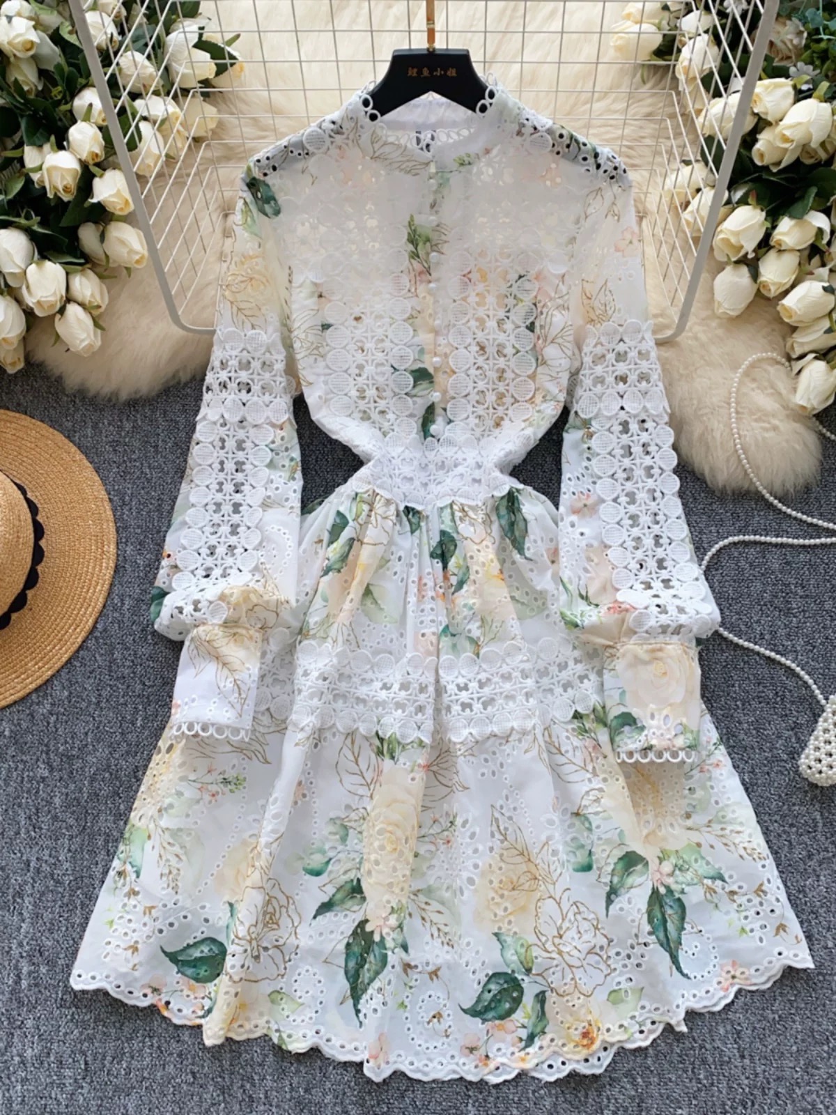 Posh and elegant lace dress ED249 image