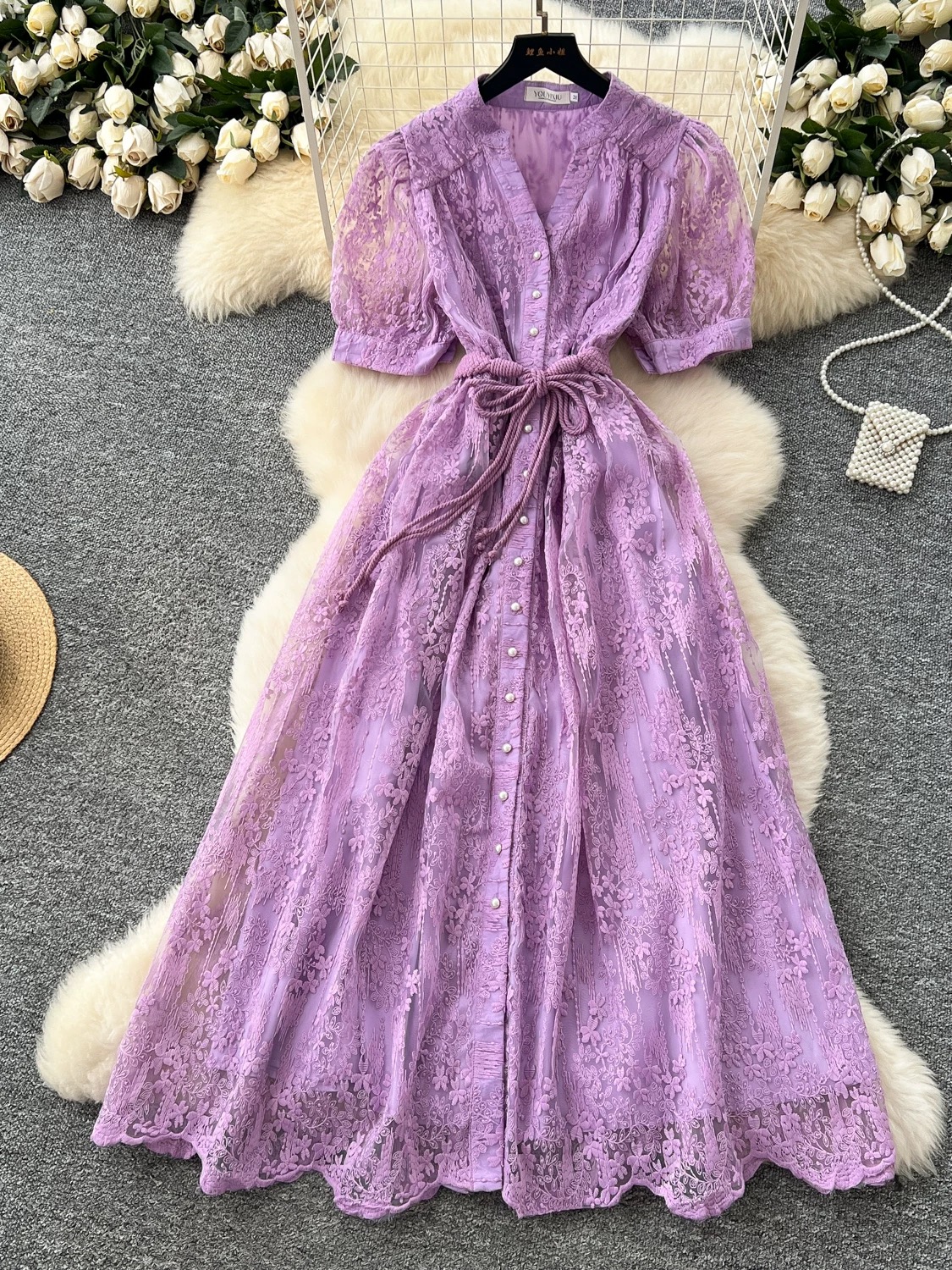 Mel lace designer dress FD466 image