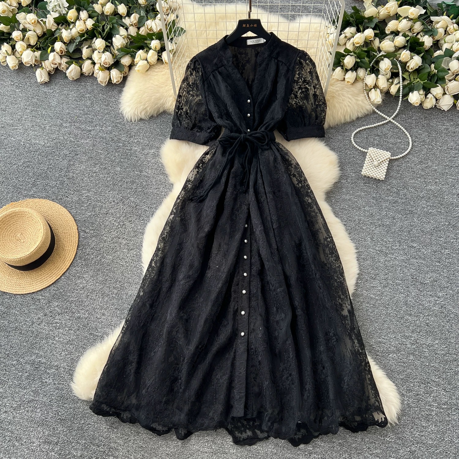 Mel lace designer dress FD466 image