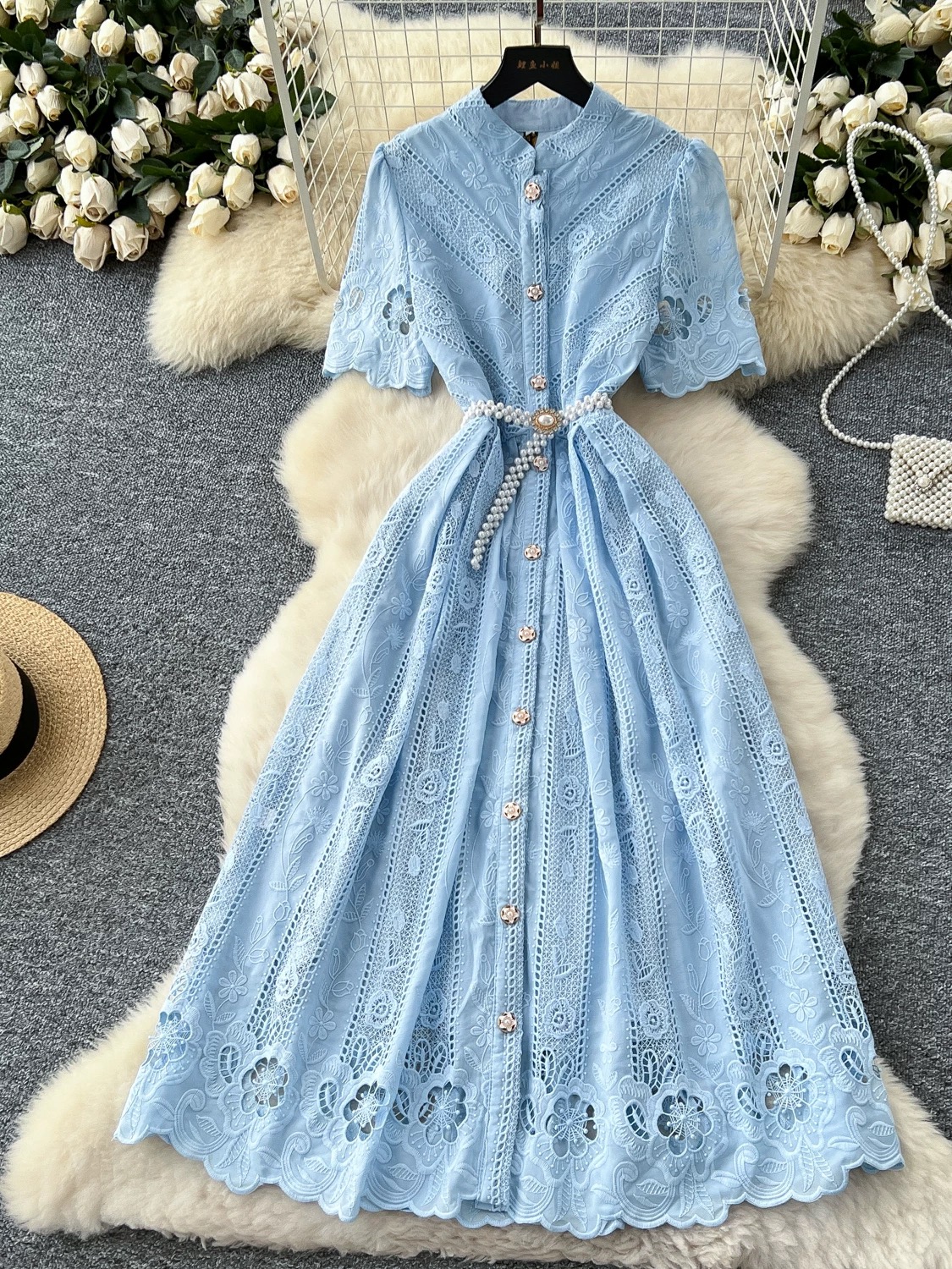 Be more authentic lace dress FD368 image