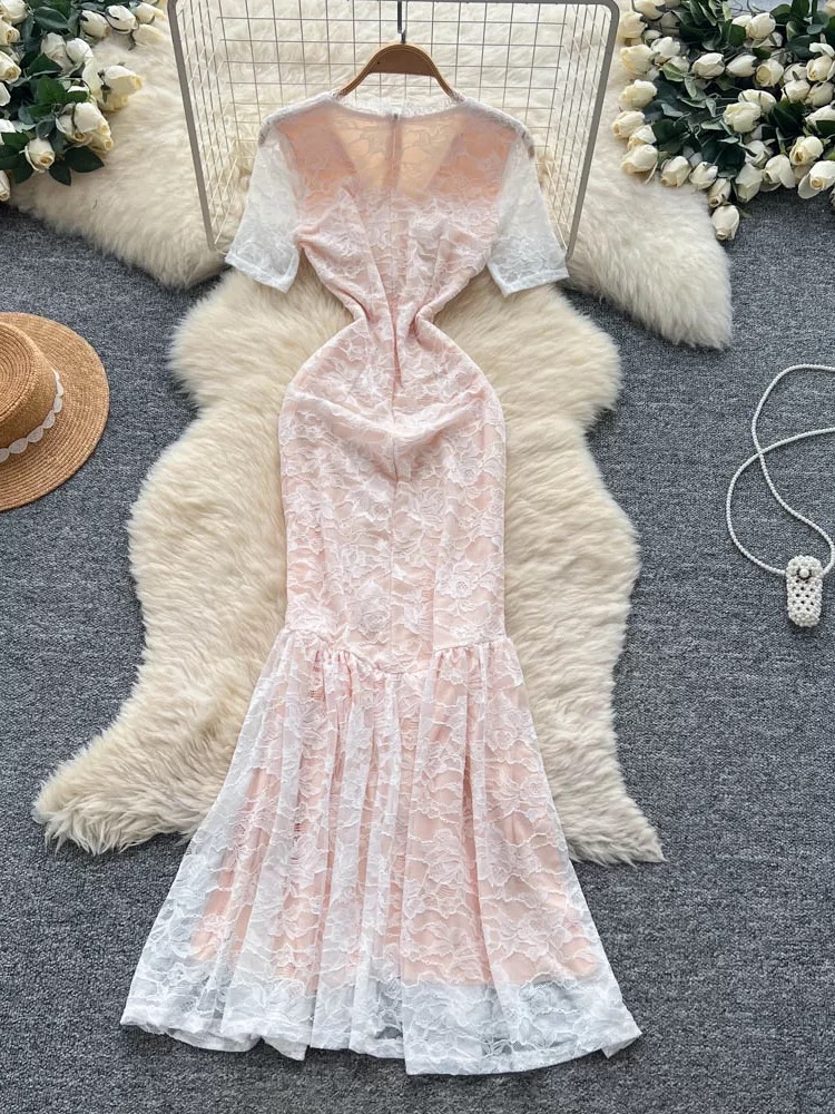 Italian vacation lace dress FD592 image