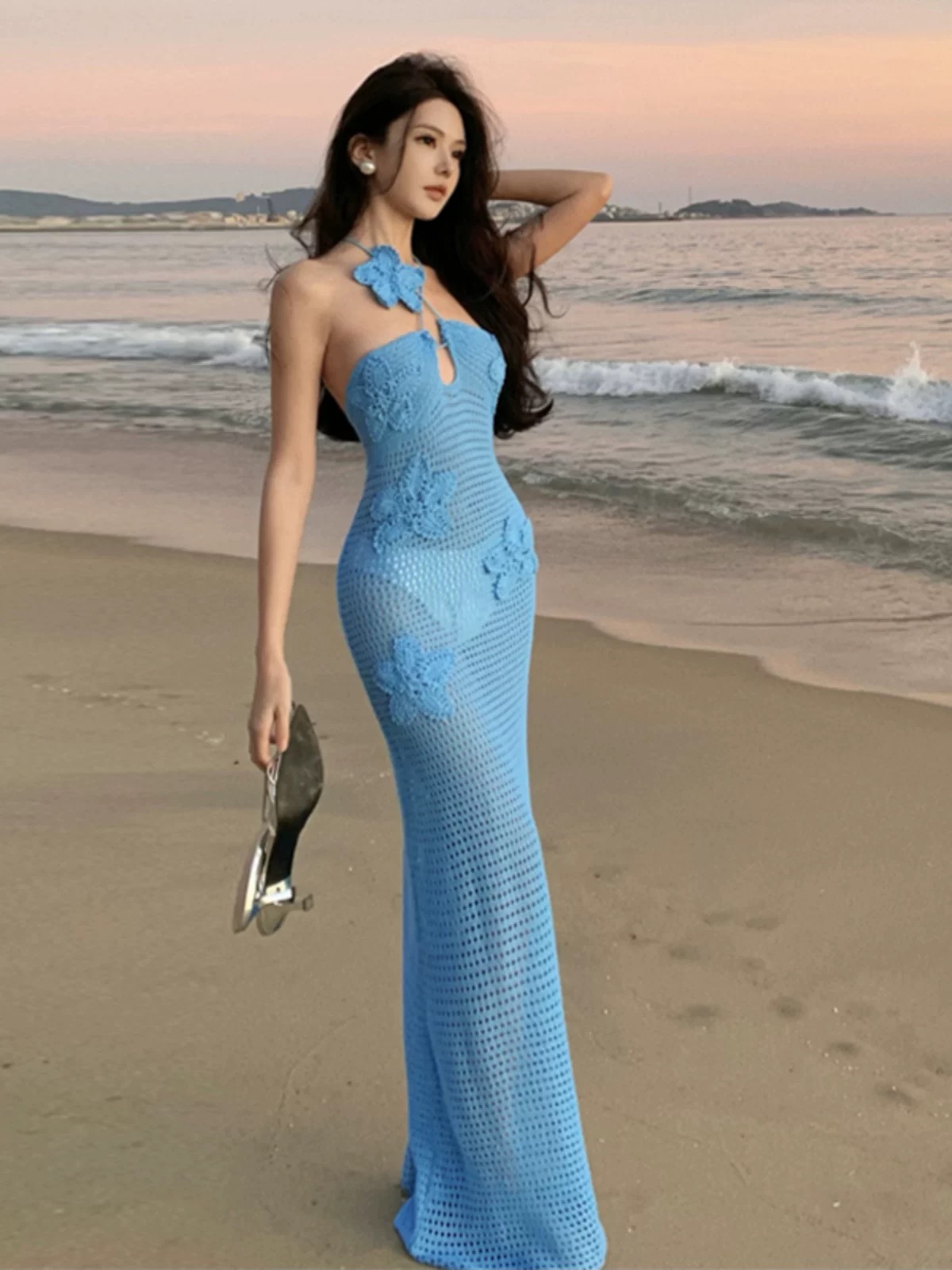 All it takes crotchet beach dress KD339 images