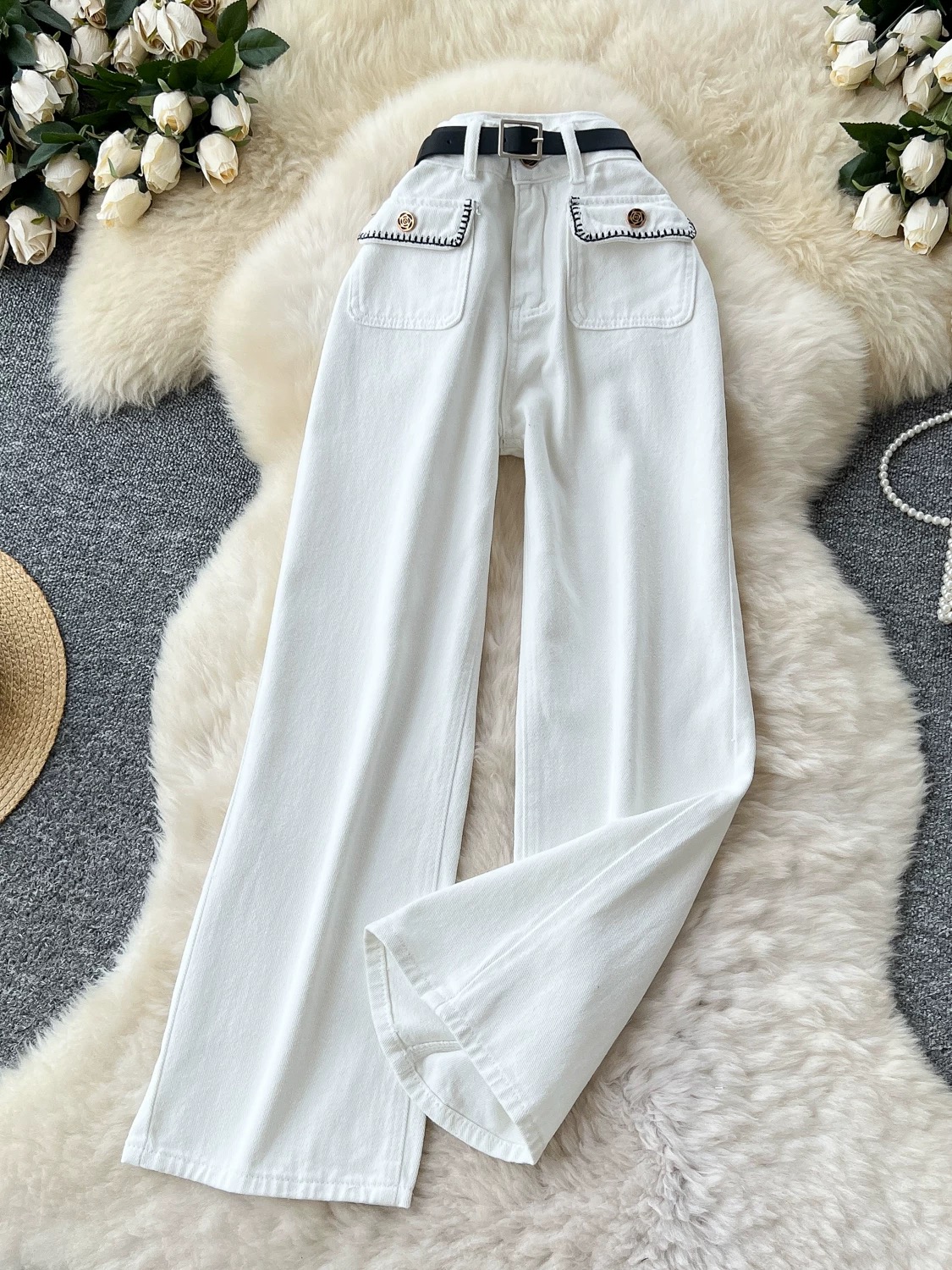 Classic color jeans JN203