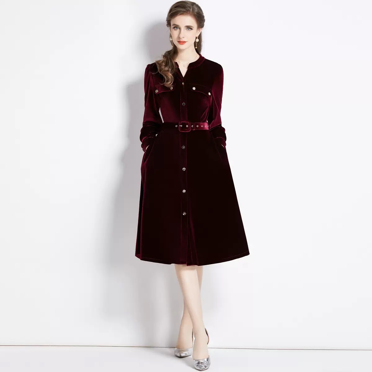 Unpaid love velvet dress FD510 image