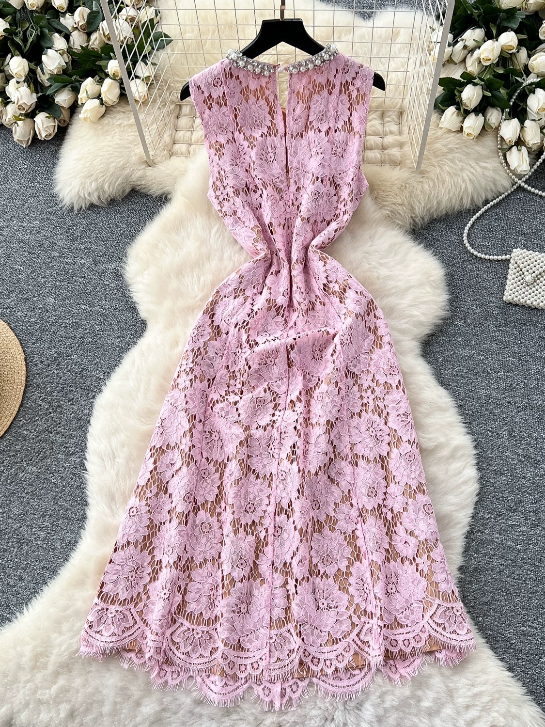 Yours truly royal lace dress  FD458 image