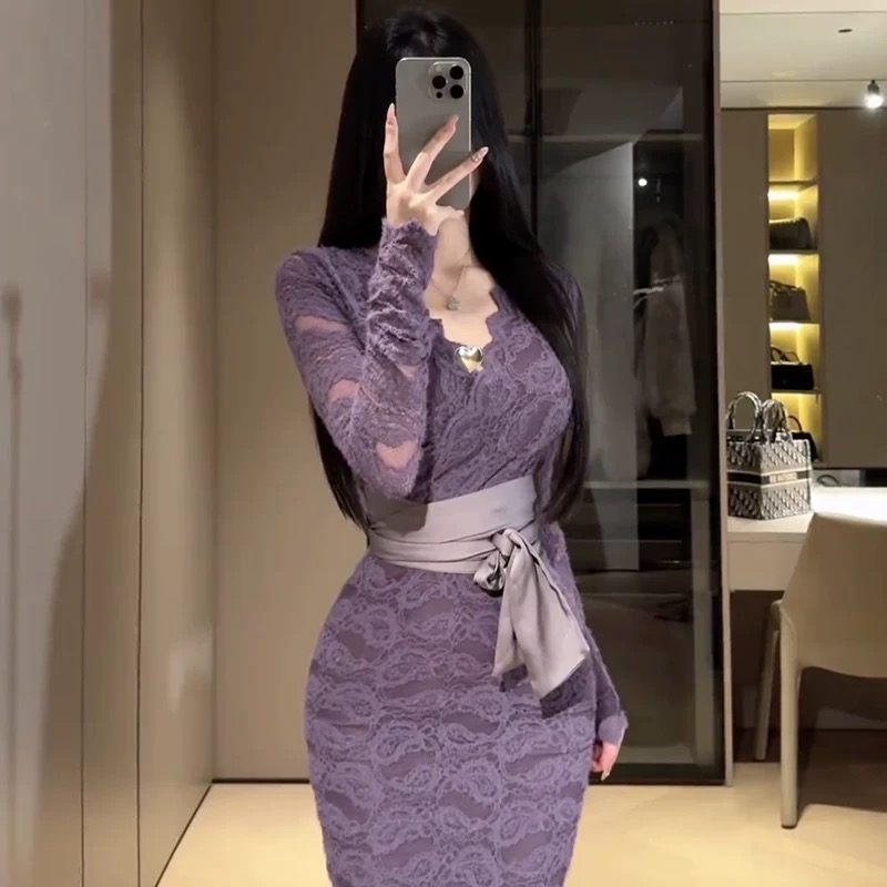 Endless beauty lace dress FBC452 image