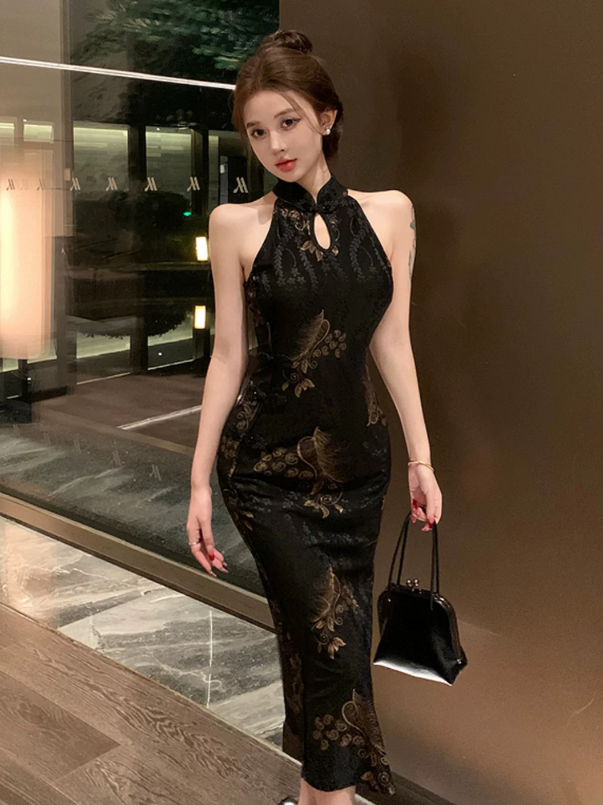 Asian side qipao dress Q233 image