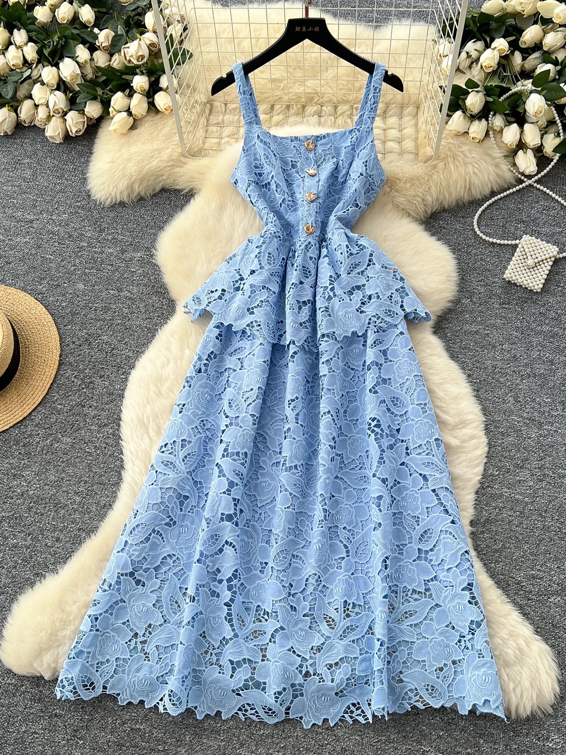 Spill the tea lace dress FD509 image