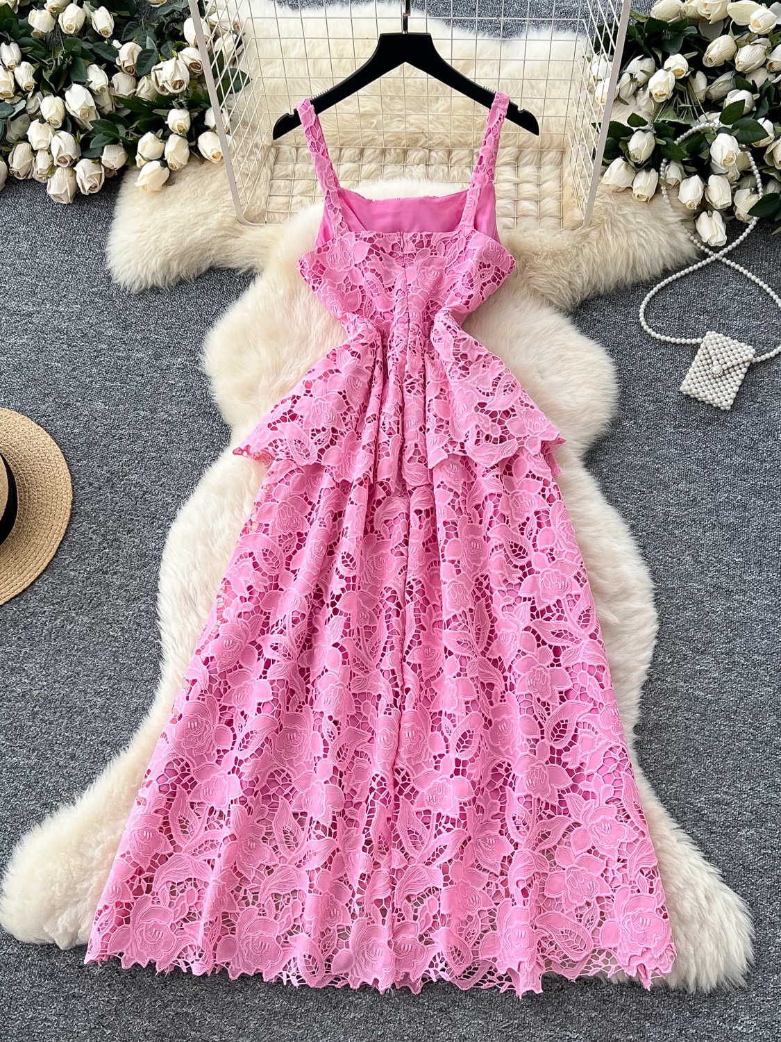 Spill the tea lace dress FD509 image