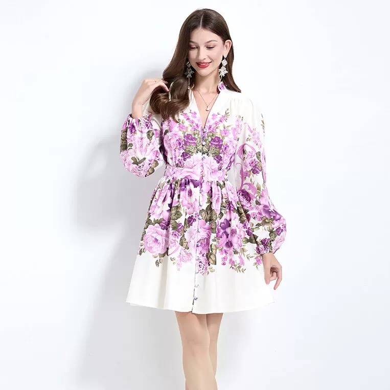 Brighten up the night print dress ED177 image