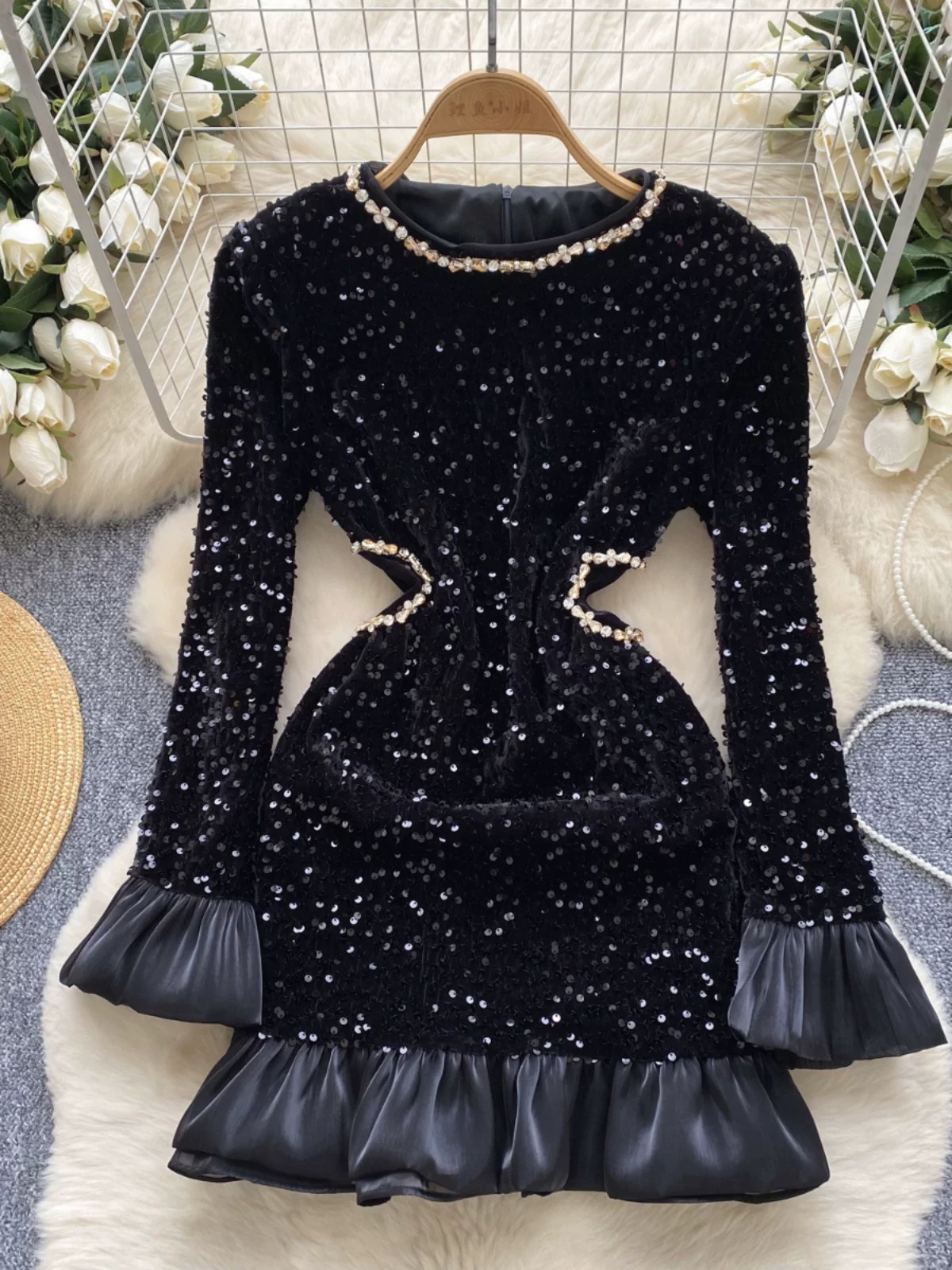 Delusional drop sequin dress EBC294 image