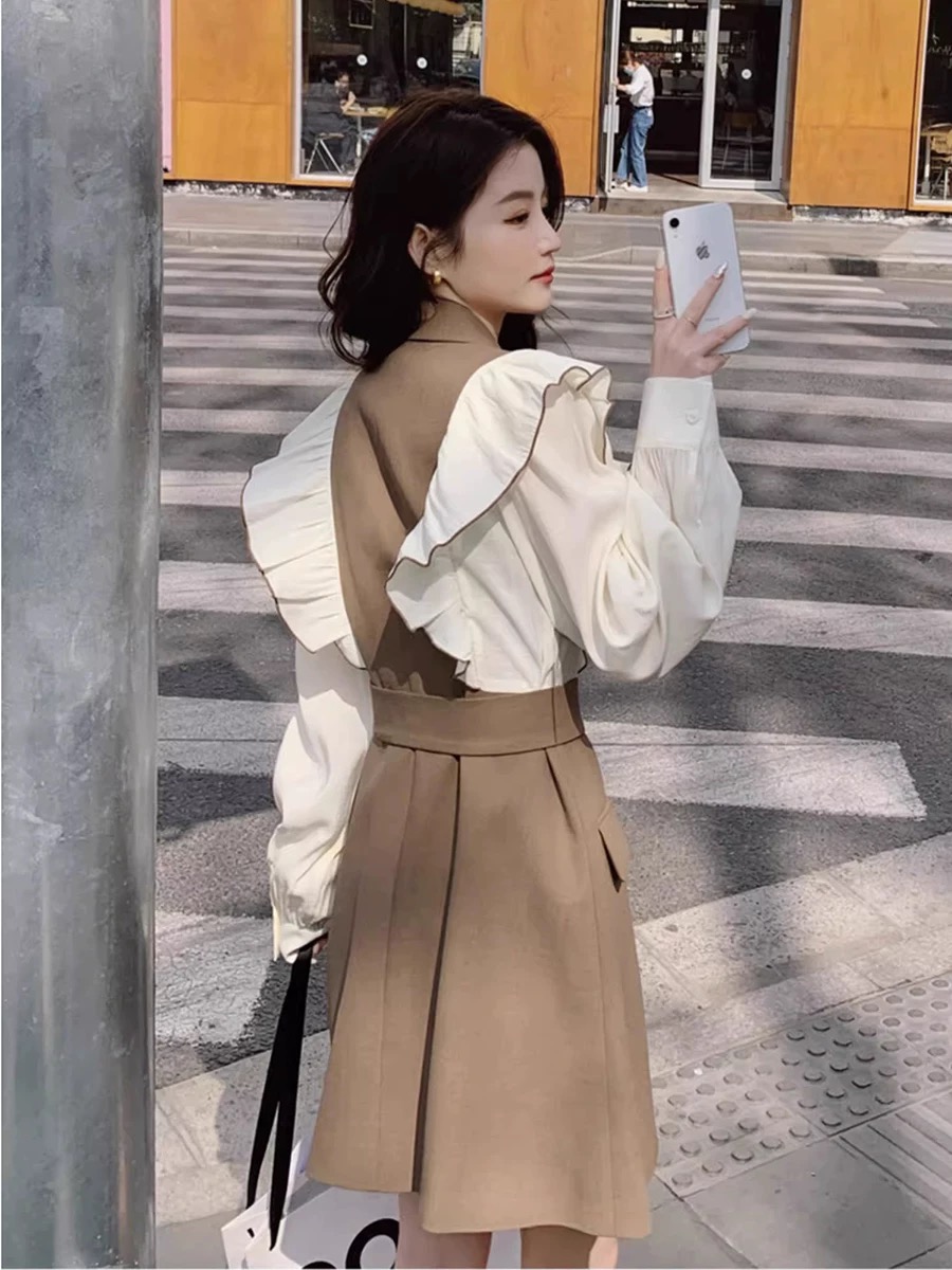 Shades thrown blazer dress FD571 image