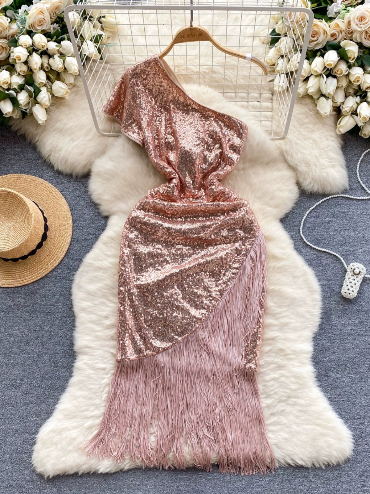 Come back around sequin dress EBC198