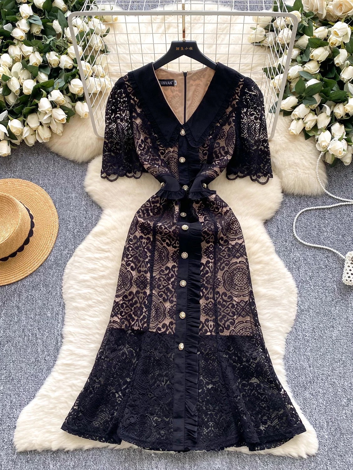 Avani royal lace dress  FD491