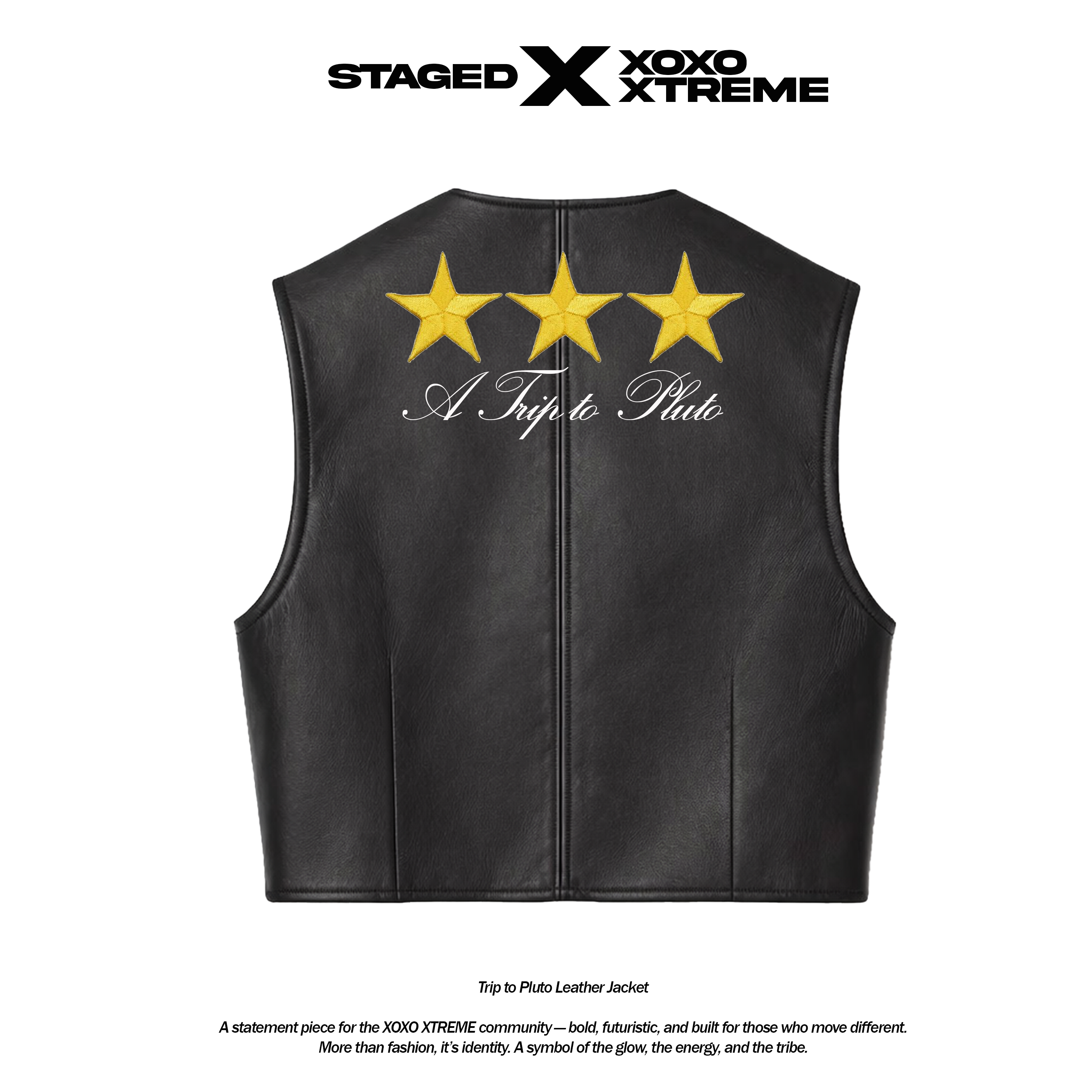 A Trip To Pluto Leather Jacket image