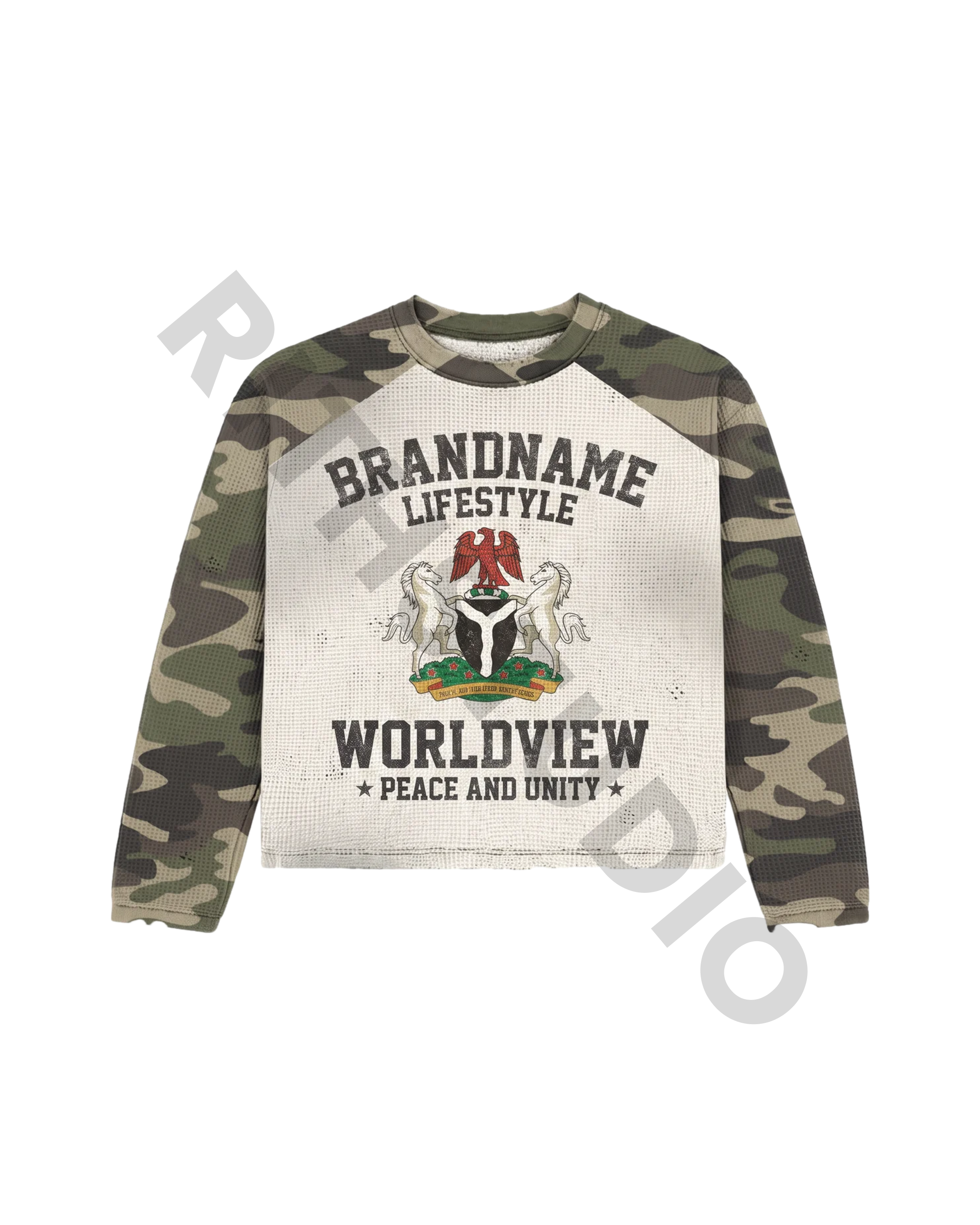 Camo Waffle knit shirt Image